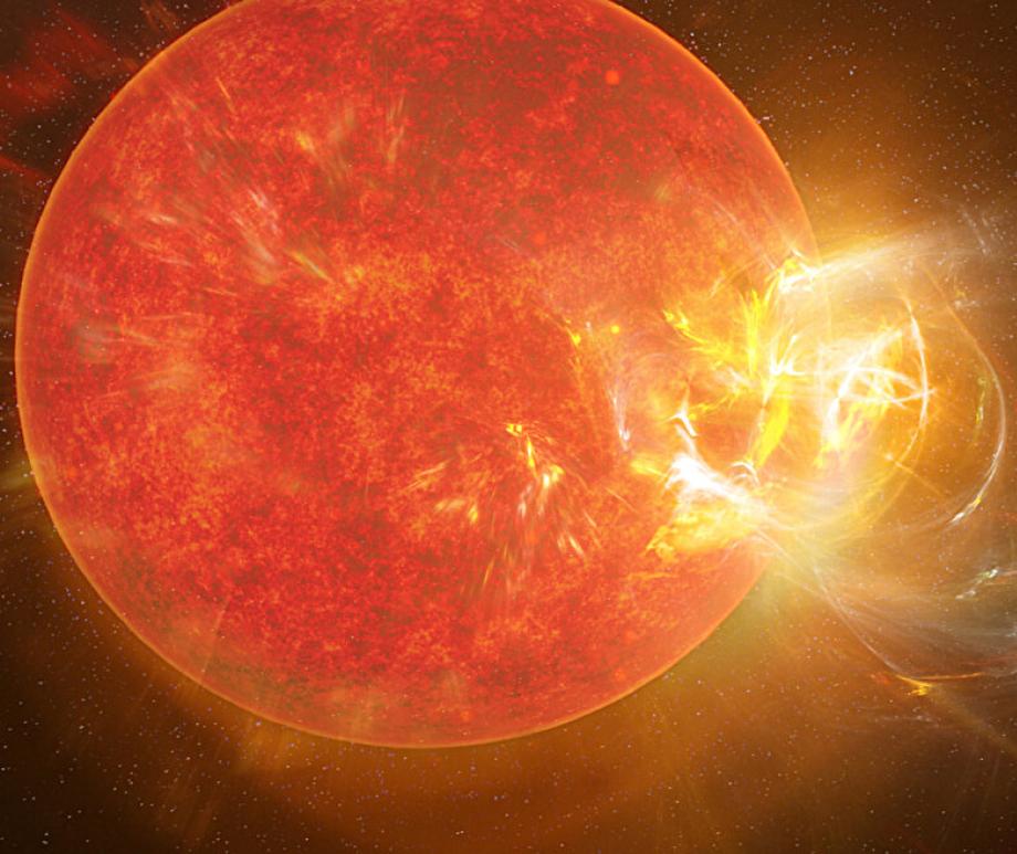 Artist's concept of a stellar flare from Proxima Centauri