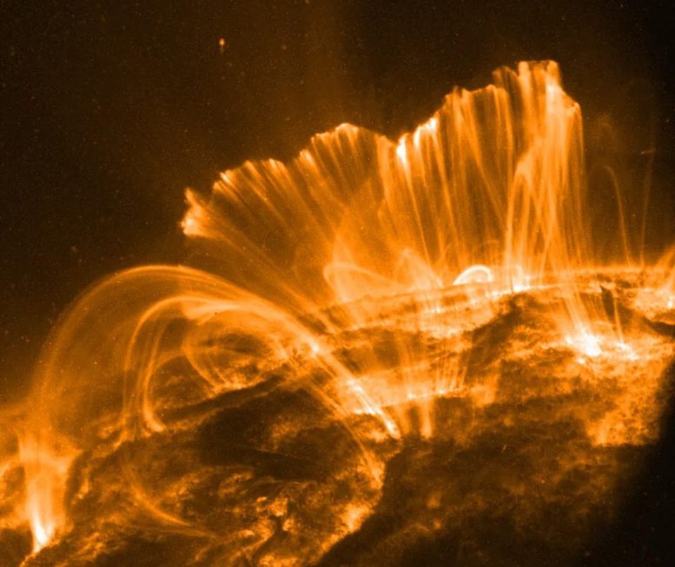 Solar flares – like this one captured by a NASA satellite orbiting the Sun – eject huge amounts of radiation.