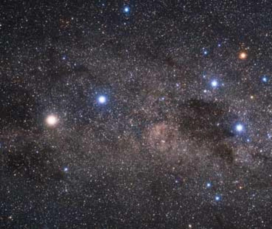 This wide-field image shows a stretch of the Milky Way visible from the Southern Hemisphere