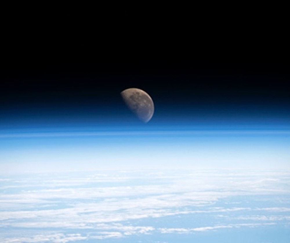 The Earn and Moon, seen from the International Space Station