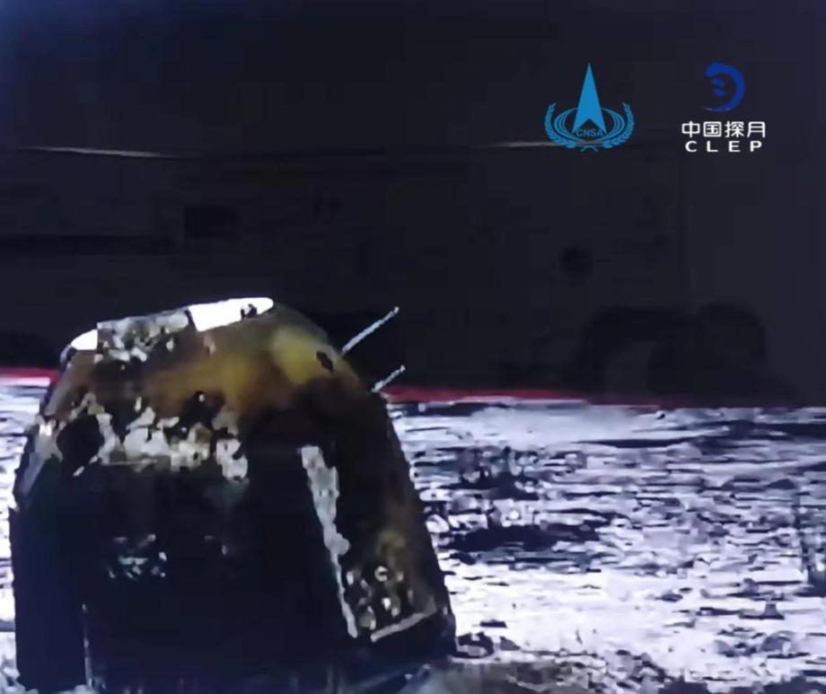 China's Chang'e 5 sample-return capsule is seen back on Earth after delivering the first new samples of moon rocks in 44 year.