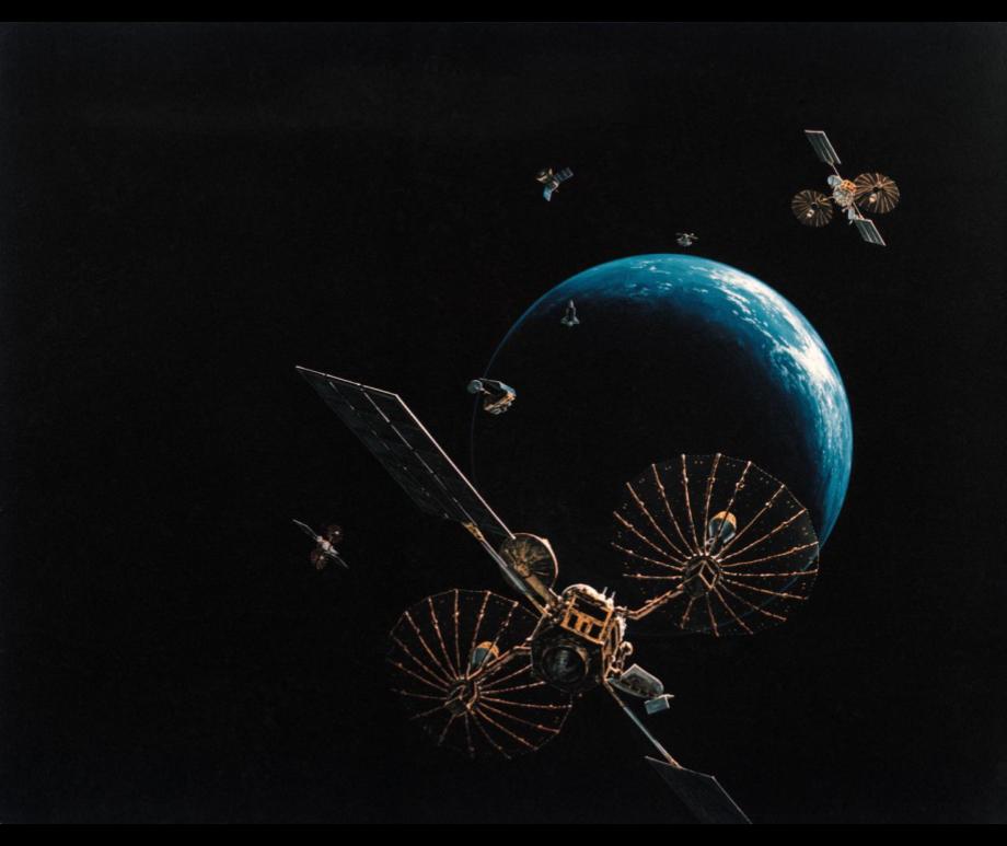 Satellites in near earth orbit (Image credit: NASA)
