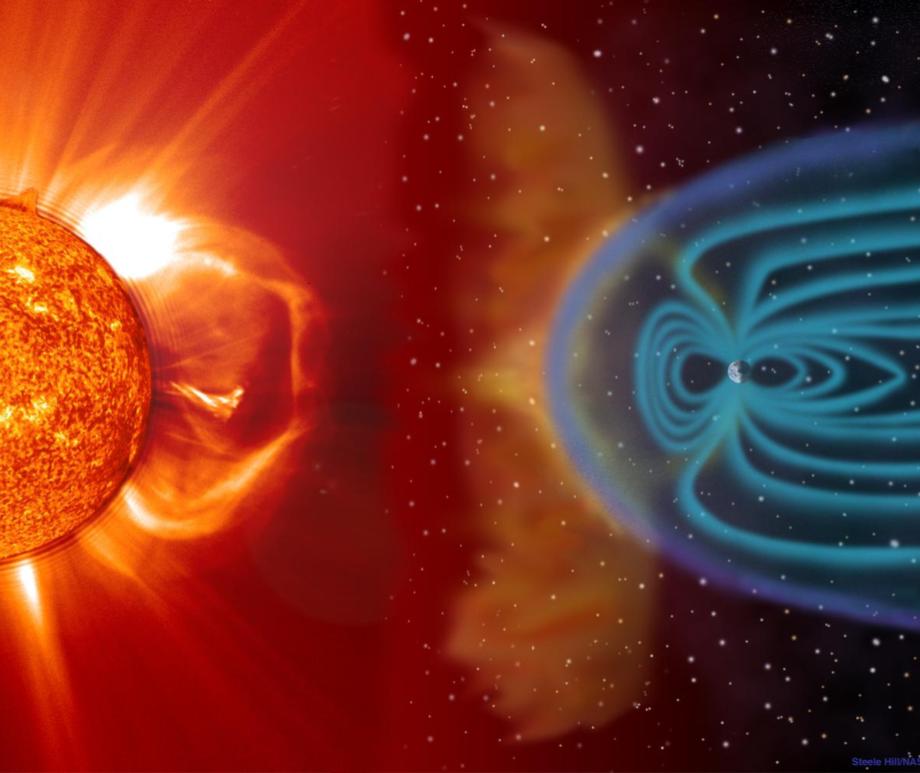Researchers propose a model suggesting that disturbances in the ionosphere, driven by solar activity, may under certain conditions exert forces on fragile regions of Earth’s crust.
