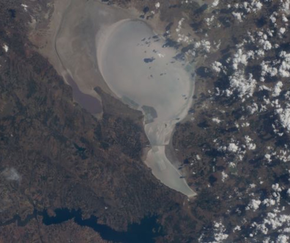 Lake Tuz in Türkiye's Konya Basin as seen from space.