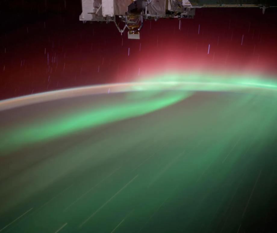 An aurora seen from the ISS