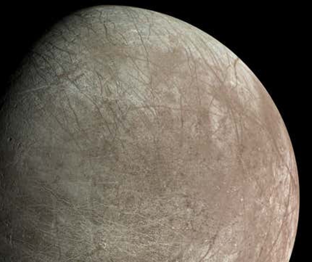 NASA’s Juno spacecraft captured this image of Europa during the mission’s close flyby on September 29, 2022