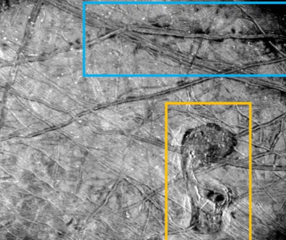 Europa's icy shell appears to be moving