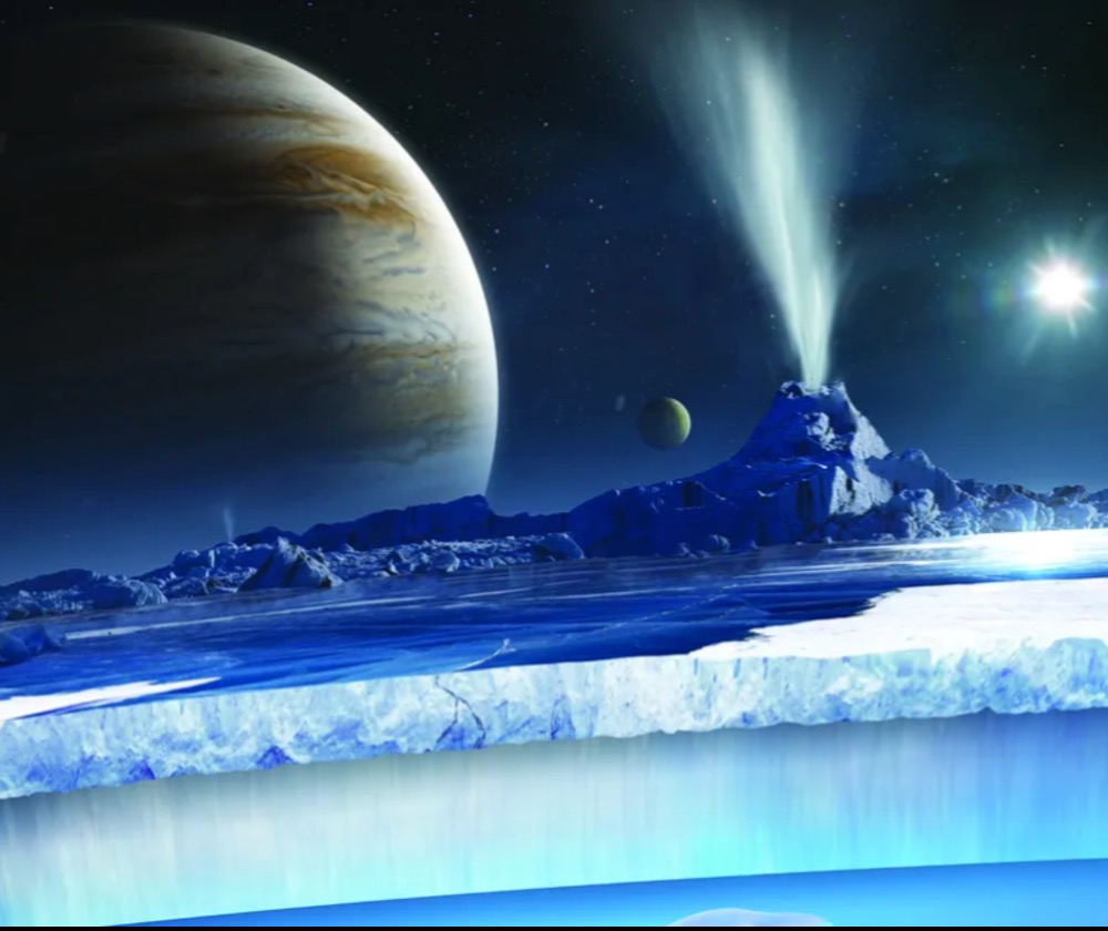 Europa is an intriguing water world, it likely hosts a liquid ocean under its surface