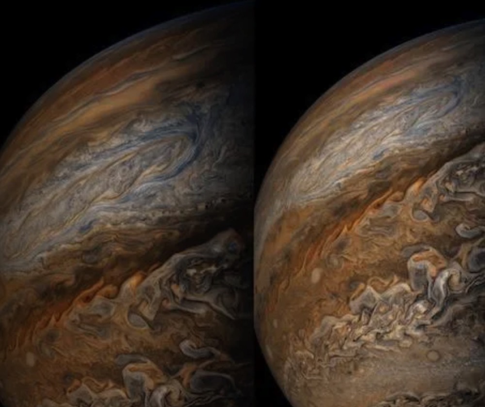 Images of Jupiter taken by NASA's Juno spacecraft
