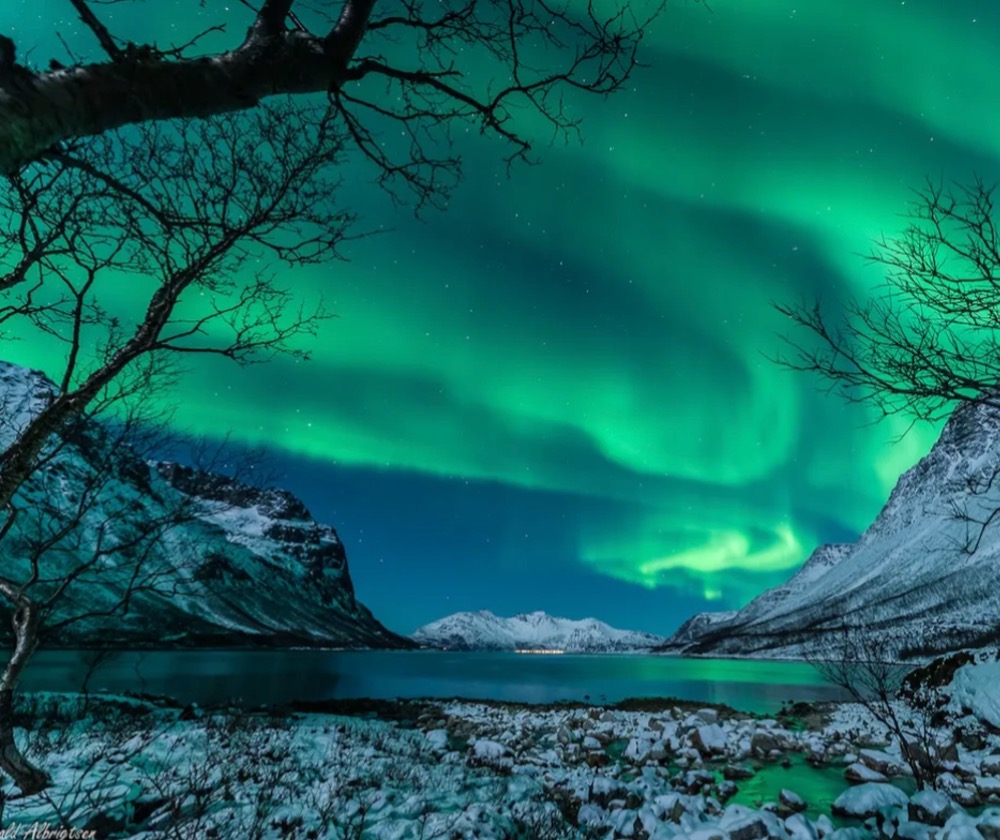 Photographer Harald Albrigtsen snapped this photo of the northern lights from Tromsø, Norway, on Jan. 9, 2014