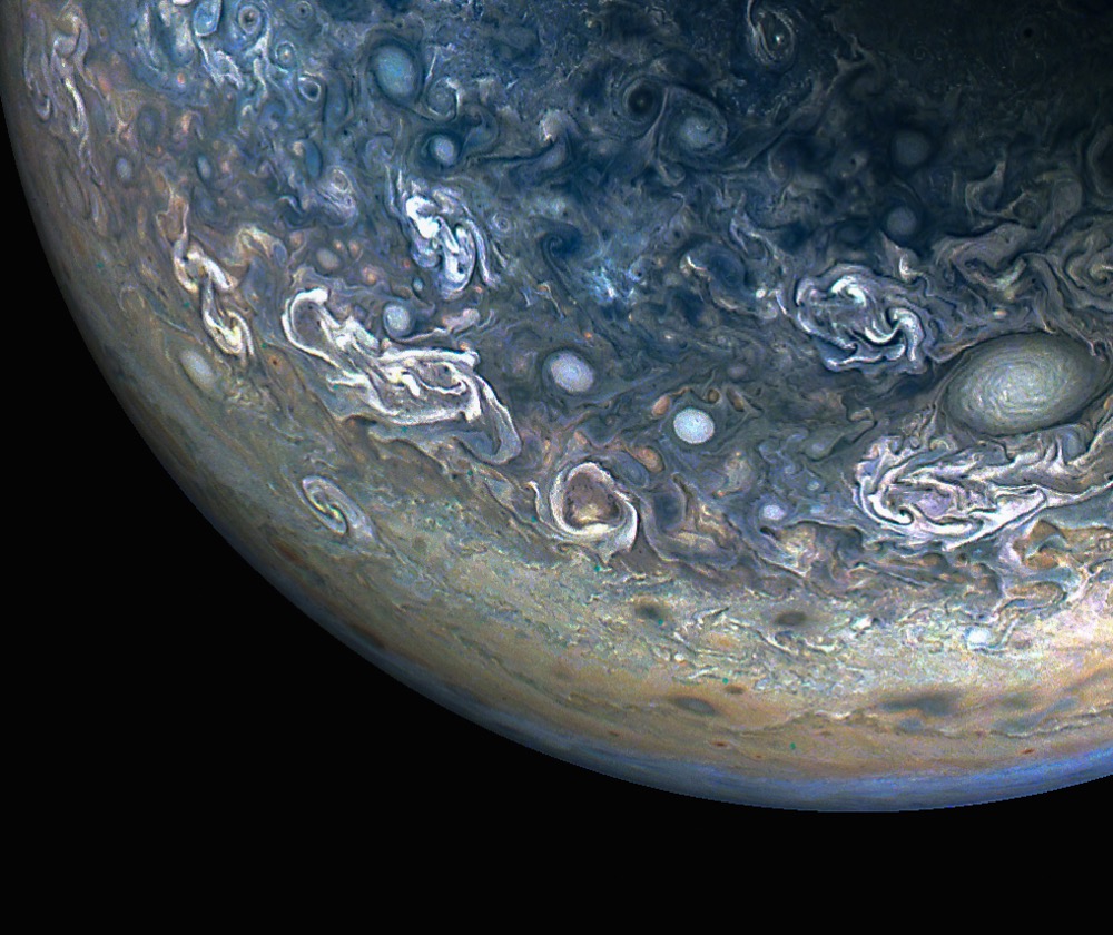 NASA’s Juno Mission Captures the Colorful and Chaotic Clouds of Jupiter