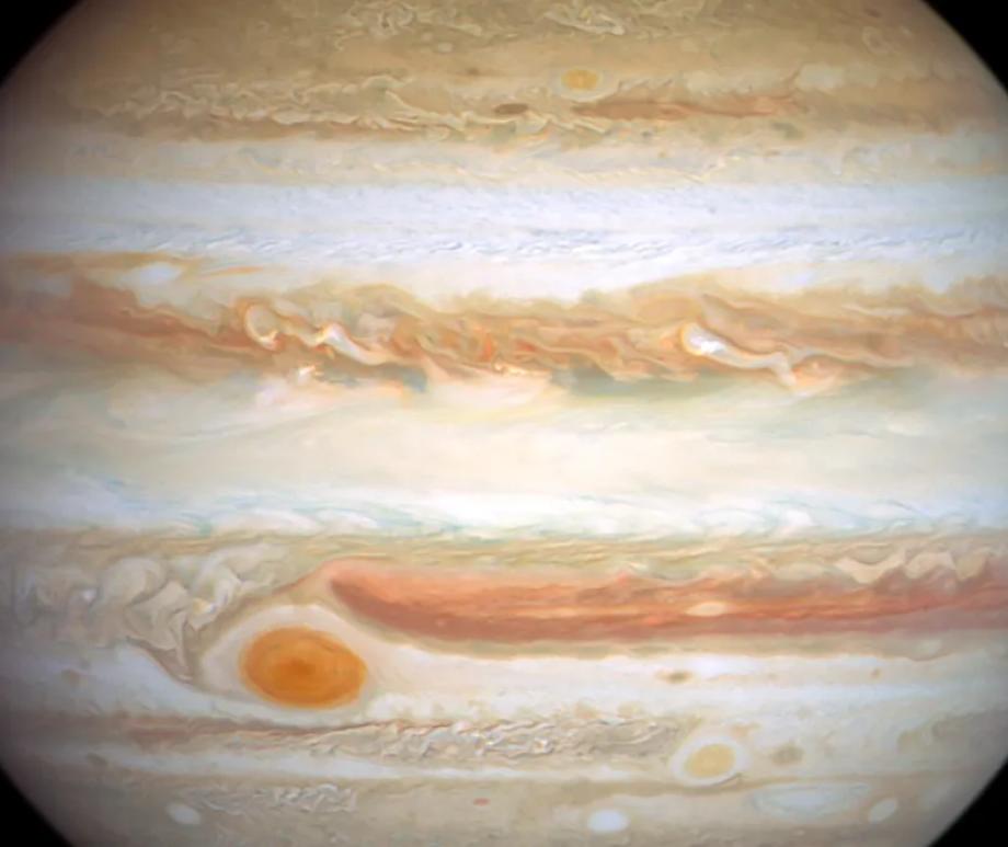 Jupiter, imaged by the Hubble Space Telescope on Jan. 5, 2024.