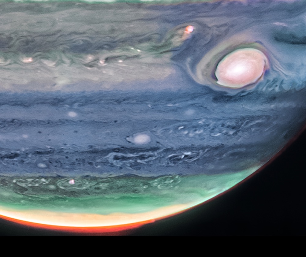 JWST infrared image of Jupiter