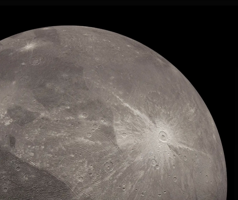 Ganymede imaged by Juno