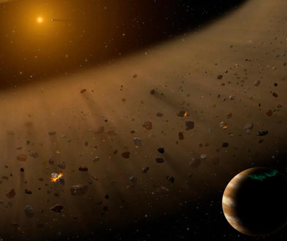 An illustration of the Kuiper Belt.