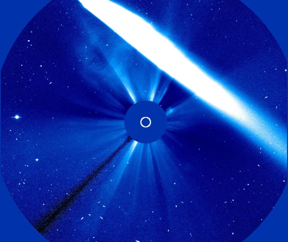 The tail of comet C/2023 A3 Tsuchinshan-ATLAS spanned the view of the Solar and Heliospheric Observatory (SOHO) on Oct. 10, 2024