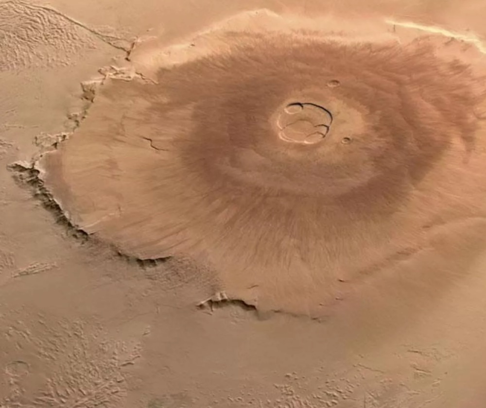 Olympus Mons is the largest volcano in the solar system