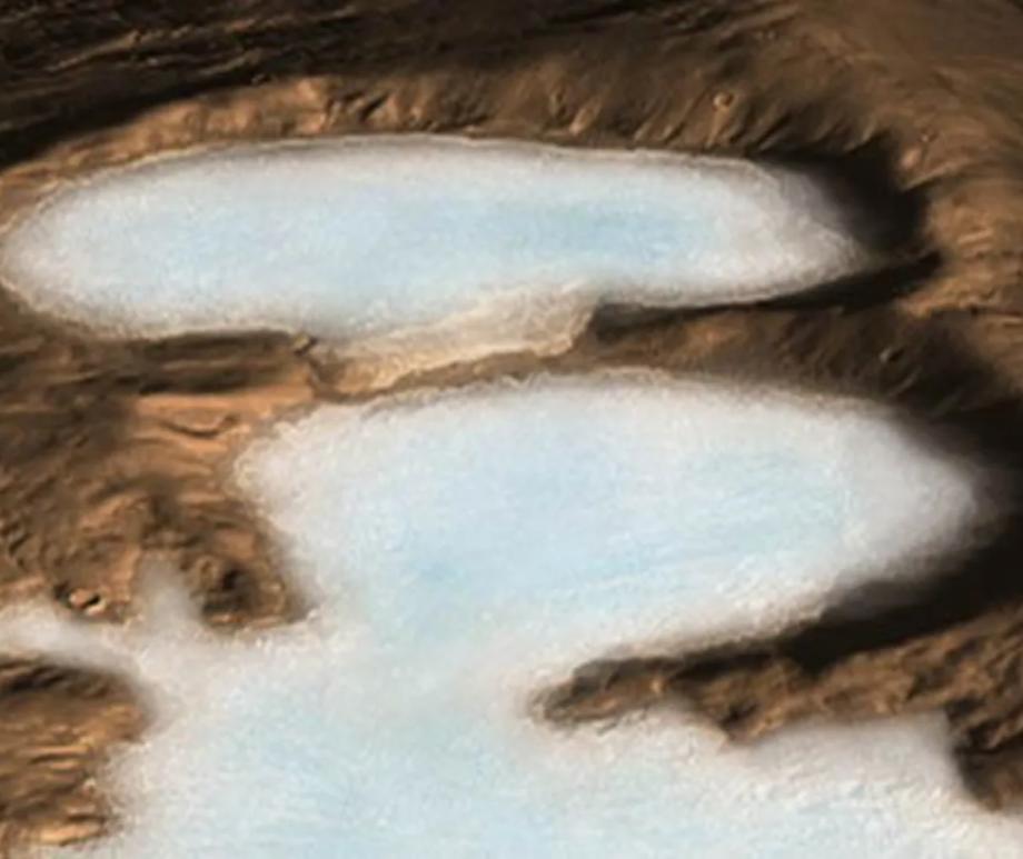 Glaciers on the surface of Mars