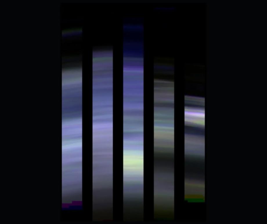 A composite image of the layers in Mars's atmsophere