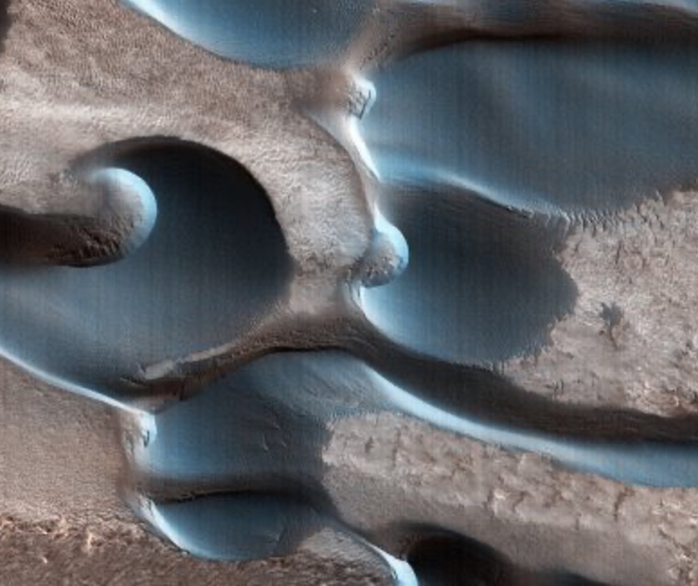 Barchan dunes on Mars