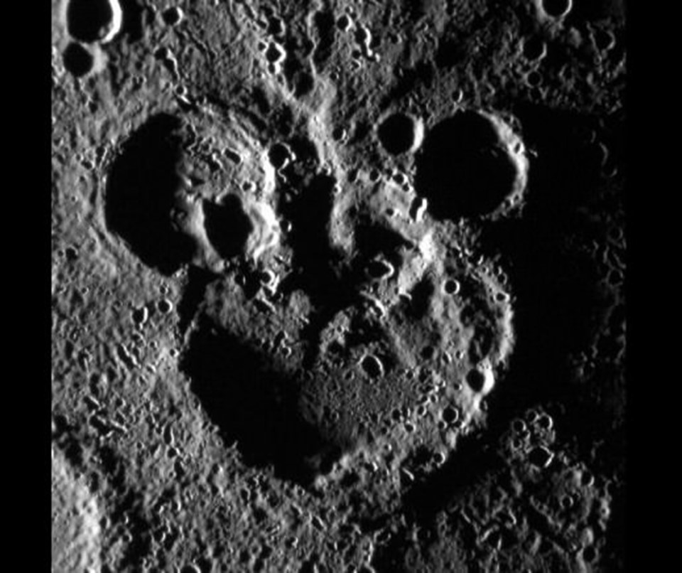 Move over, Pluto… Disney already has dibs on Mercury as seen in this MESSENGER photo.