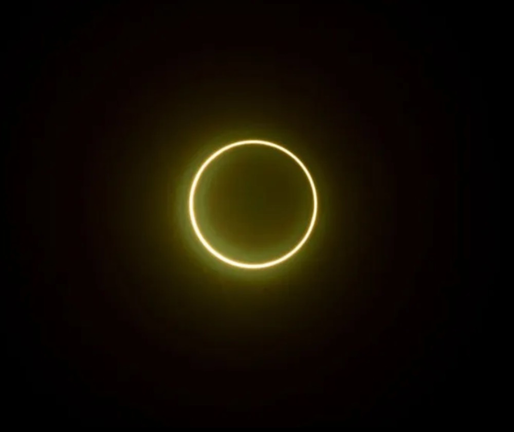 Annular solar eclipse seen from Chiayi in southern Taiwan on June 21th, 2020