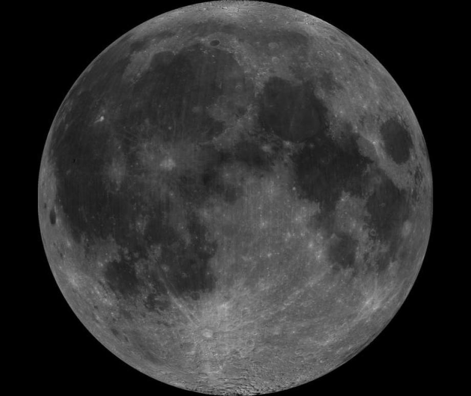 The South Pole-Aitken basin is an impact crater about 2500 kilometres wide, overlaid by smaller impact craters
