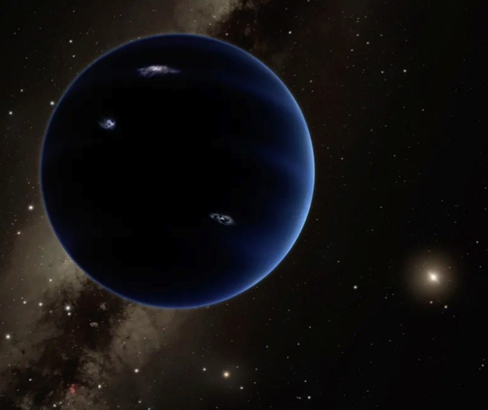 Artist's illustration of Planet Nine, a hypothetical world that some scientists think lurks undiscovered in the far outer solar system