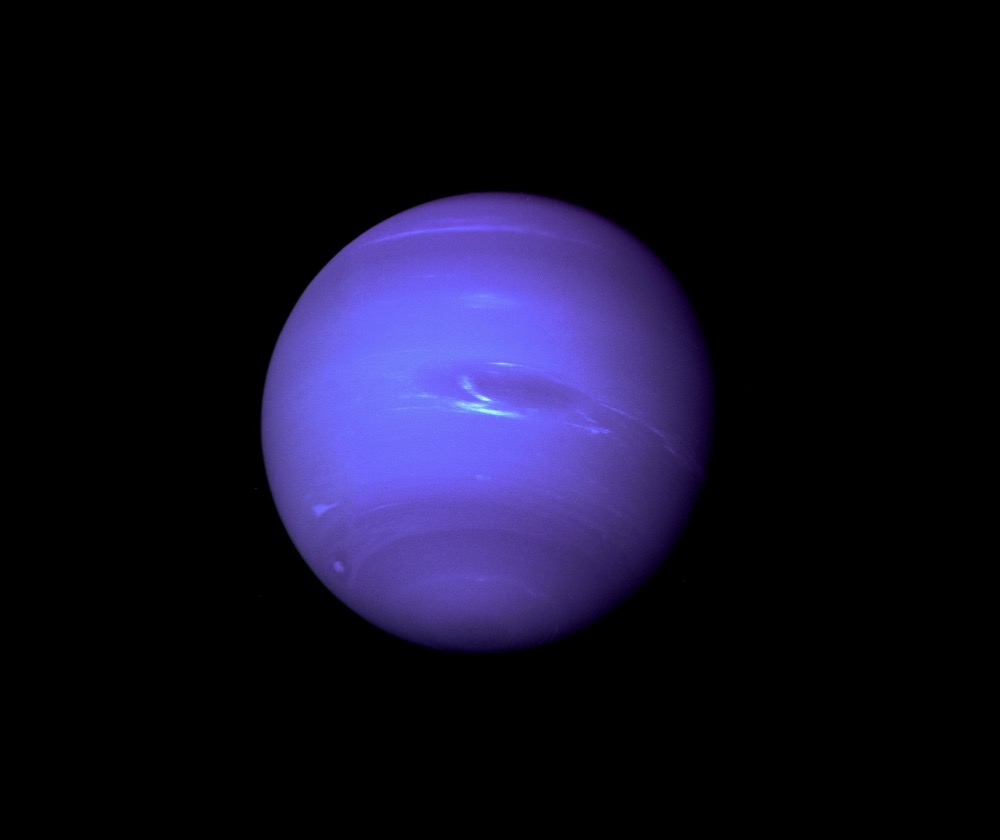 Neptune imaged by Voyager 2