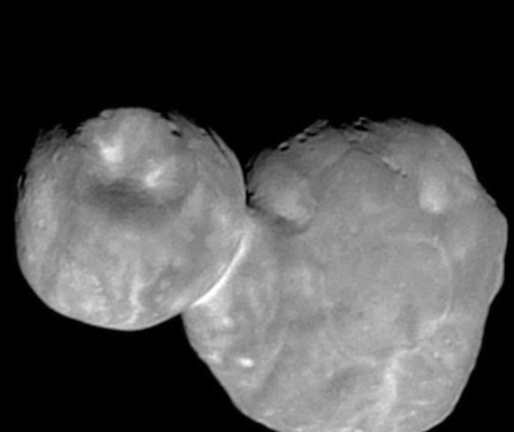 This image was taken by NASA's New Horizons spacecraft of Kuiper Belt object 2014 MU69