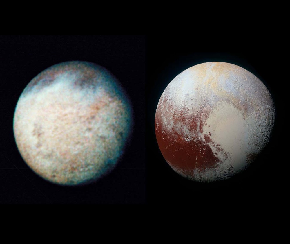 Triton, left, and Pluto (not shown to scale) may be long-lost siblings