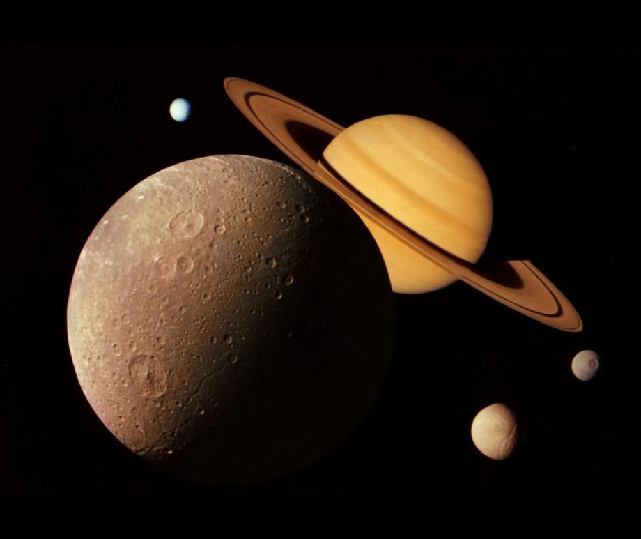 Jupiter and Saturn moons