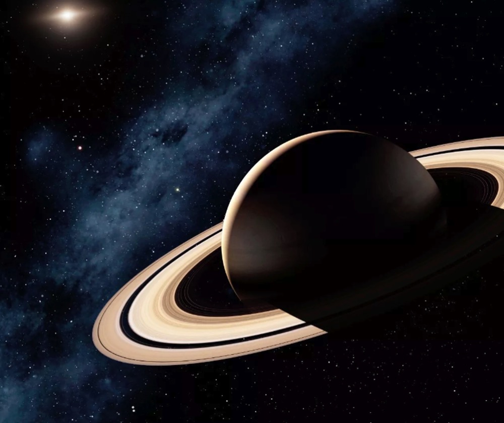 An illustration of Saturn and its famous rings
