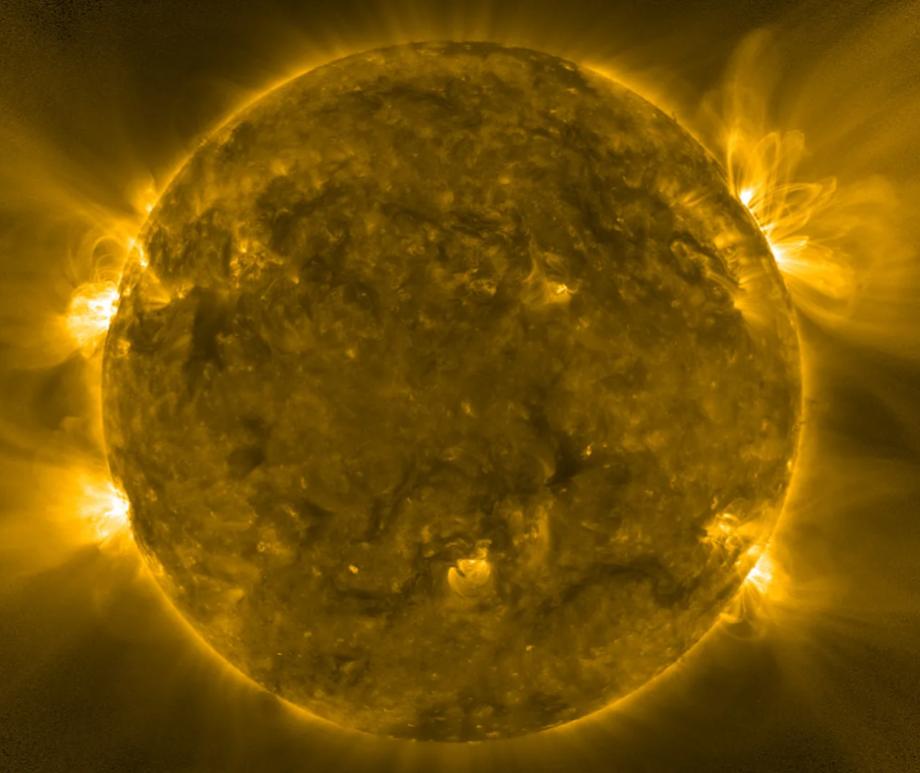 Solar Orbiter took this image of the sun during its close approach in March 2022