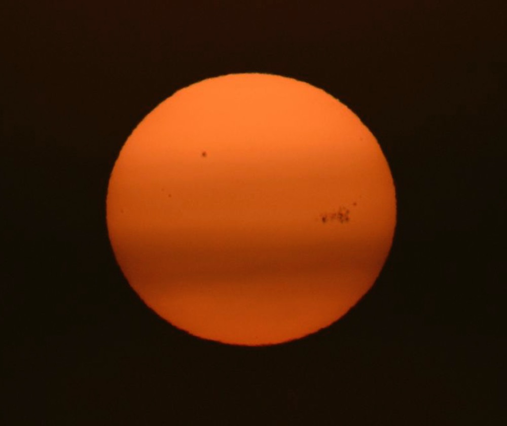 The sun is rising with a flare over Korla, Xinjiang Uygur Autonomous Region, China, on May 10, 2024