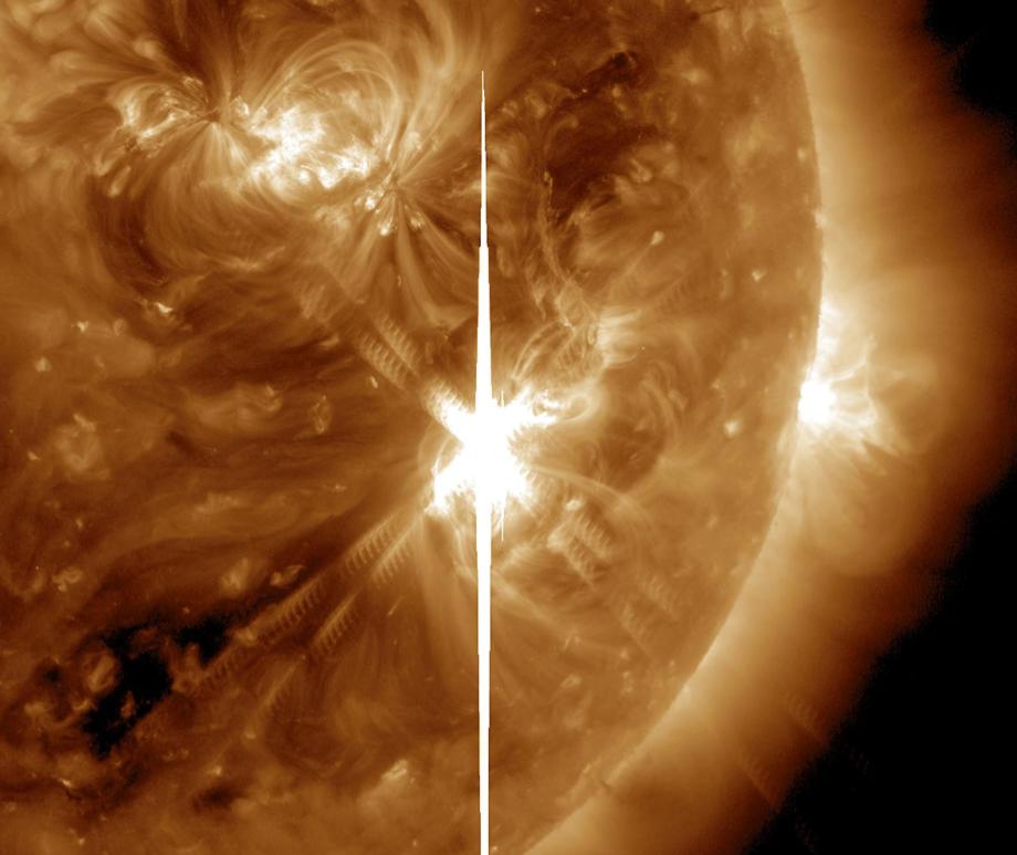 Image of powerful solar flare
