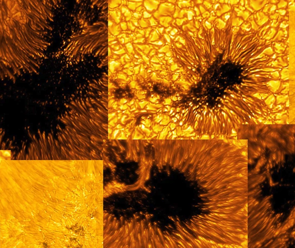 This mosaic of new solar images produced by the Inouye Solar Telescope was released on May 19, 2023