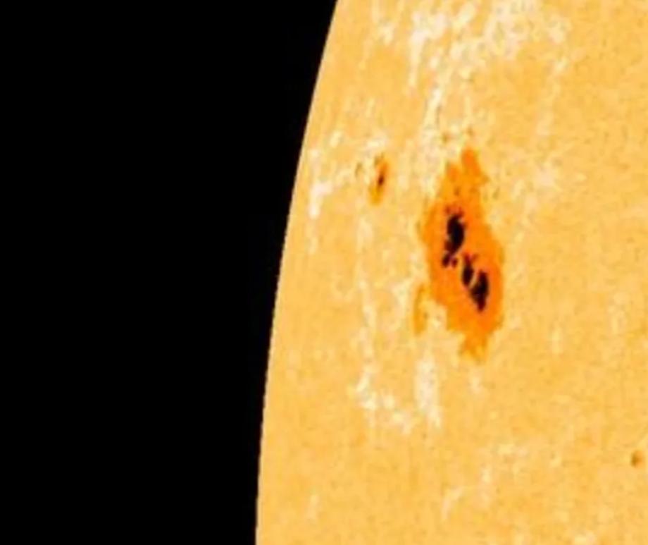 Sunspot AR 14100 reemerged over the sun's western limb on Monday (May 26) after spending two weeks transiting the star's far side