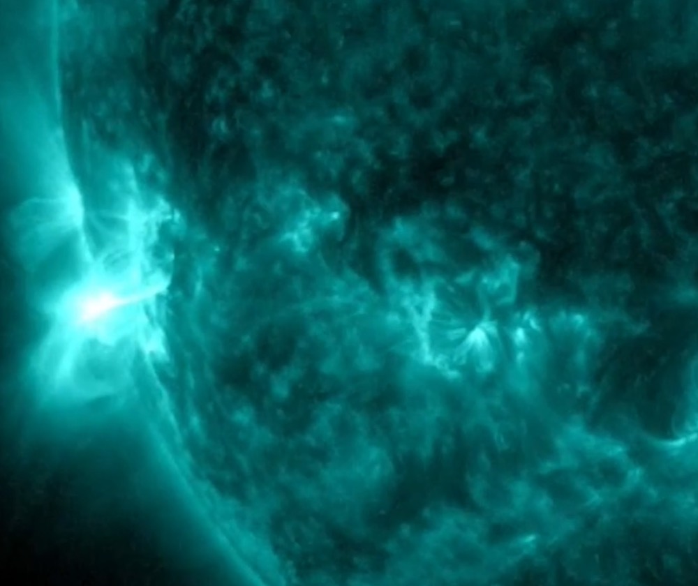 NASA Solar Dynamics Observatory captured the newly arrived sunspot AR3341 blasting out a powerful X1.1 solar flare on June 20, 2023