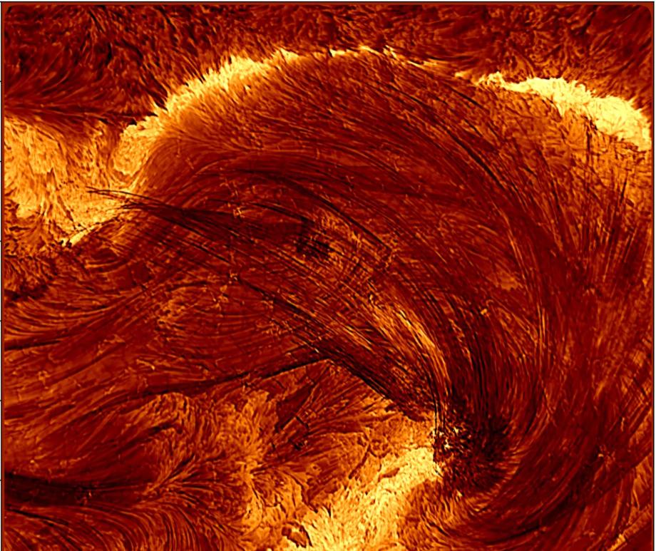 A high-resolution image of the flare from the Inouye Solar Telescope, taken on August 8, 2024