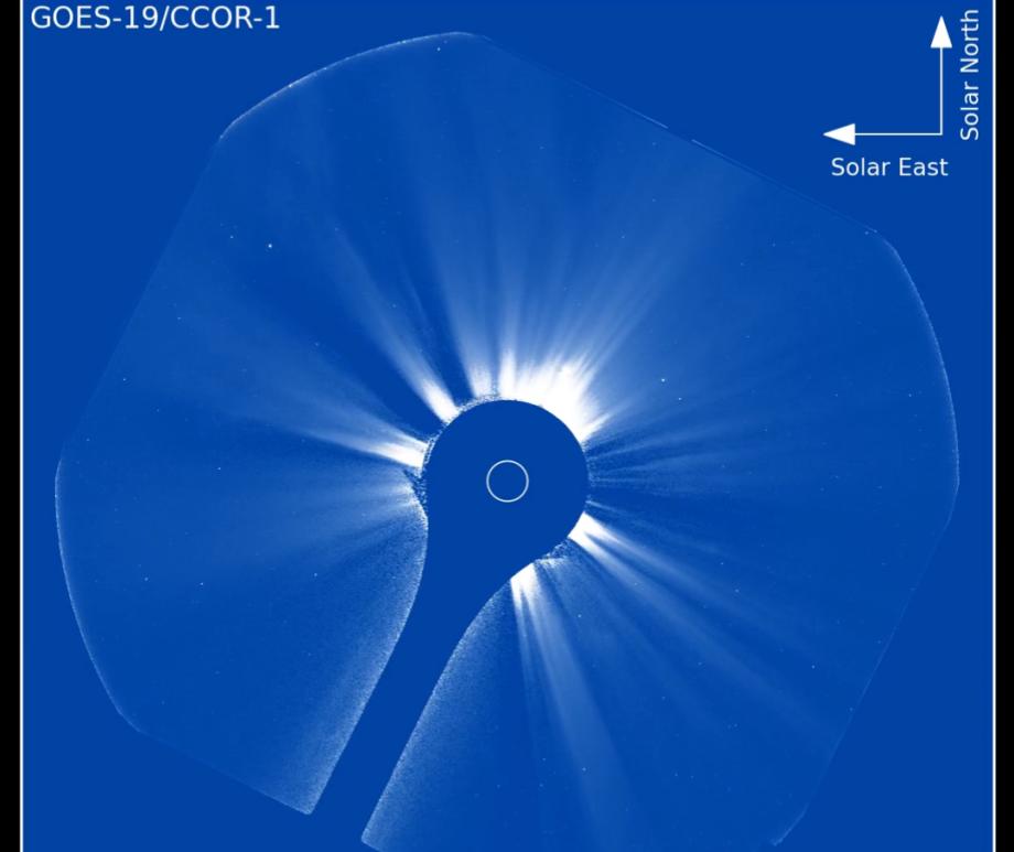 An image of a coronal mass ejection that took place on Sept. 29, 2024)