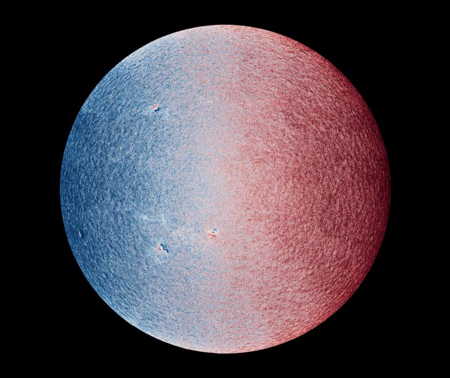 A map of movement on the suns surface, measured by Solar Orbiter's PHI instrument