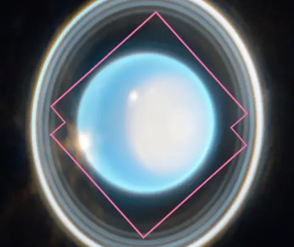 An infrared image of Uranus from the James Webb Telescope