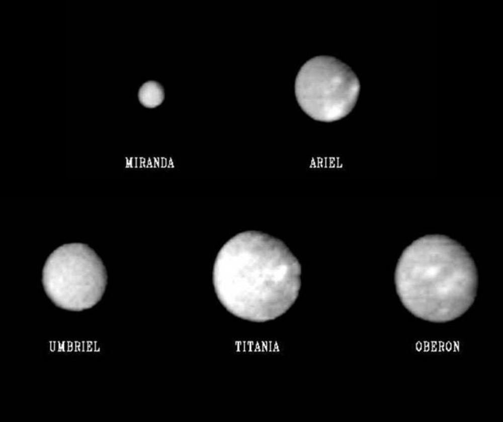 Largest moons of Uranus