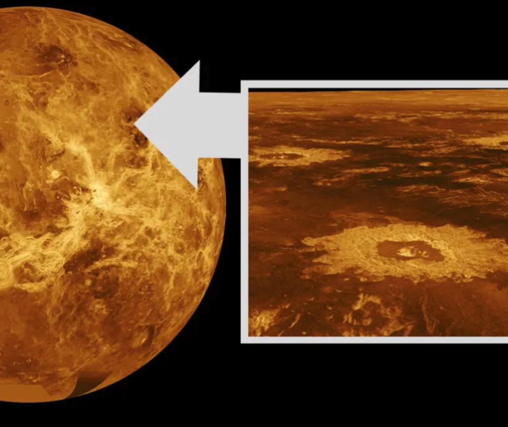 A computer-simulated view of Venus based on Magellan spacecraft data