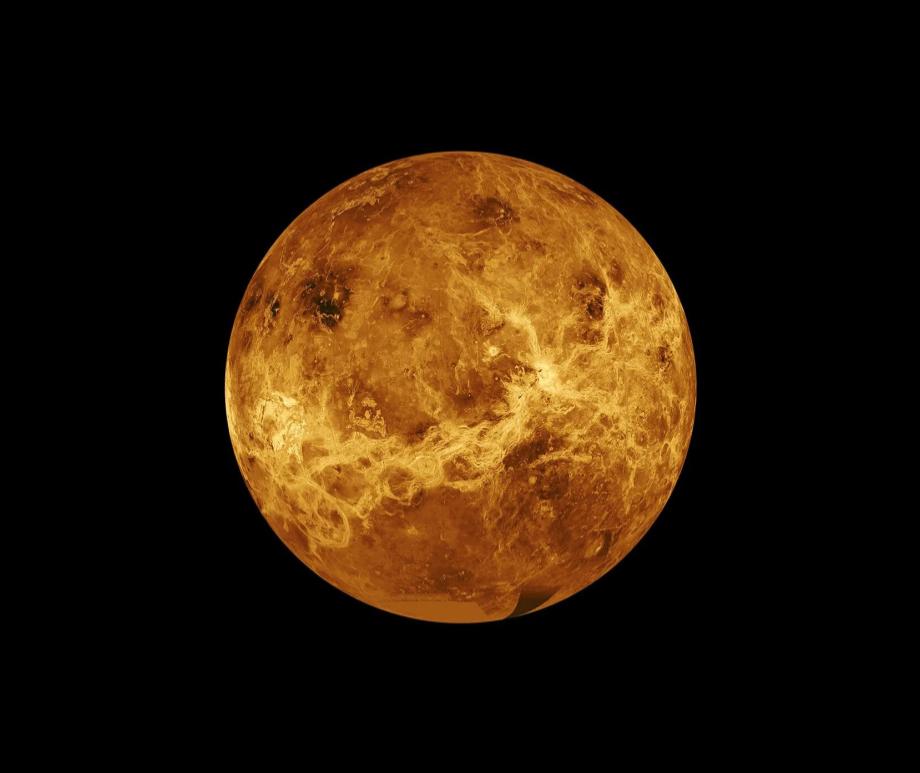 A radar mosaic image of Venus made from Magellan and Pioneer data