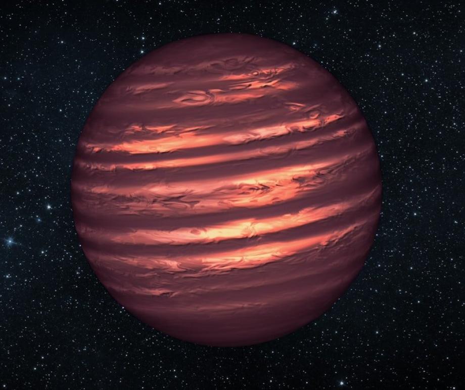 An artist’s impression of a brown dwarf.